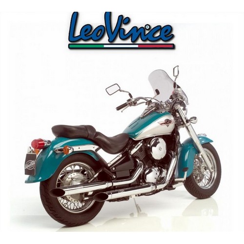 2207 COMPLETE EXHAUST LEOVINCE KAWASAKI VN 800 CLASSIC 1996 2006 SILVERTAIL K02 CHROME STEEL