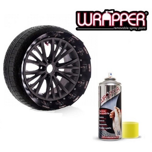 PonziRacing - Workshop Equipment > Spray Paint Cans > Wrapper paint >  267209920 REMOVABLE PAINT WRAPPER SPRAY FILM YELLOW FLUO 400ML WRAPPING  TUNING RIMS CAR MOTORCYCLE