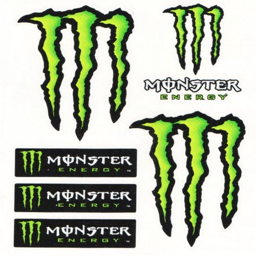 PonziRacing - Scooter et Moto 50cc > Esthétique > Adhésifs > Énergie de  monstre > 6253. AUTOCOLLANT MONSTER ENERGY 4PZ STANDAR 12X9,5 CM